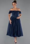 Partykleid Midi Marineblau ABK2665