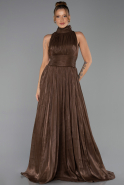 Abendkleid Lang Chiffon Braun ABU6352