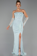 Abendkleid Lang Spitze Türkis ABU6355
