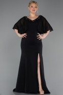 Abendkleid in Übergröße Lang Schwarz ABU6353