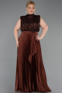 Abendkleid Lang Braun ABU3326