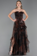 Abendkleid Lang Braun ABU3360