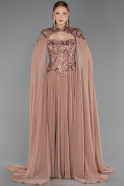 Abendkleid Lang Chiffon Kupfer ABU5931