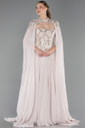 Abendkleid Lang Chiffon Beige ABU5931