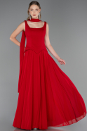 Abschlusskleid Lang Chiffon Rot ABU6369