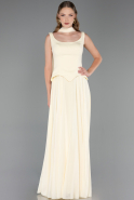 Abschlusskleid Lang Chiffon Gelb ABU6369