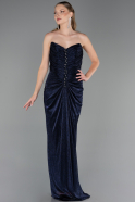 Abendkleid Lang Marineblau ABU6370