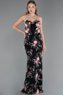 Abendkleid Lang Schwarz ABU6299