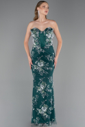 Abendkleid Lang Smaragdgrün ABU6299