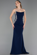 Abendkleid Lang Marineblau ABU6374