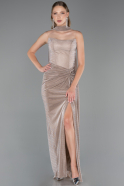 Abschlusskleid Lang Beige ABU6378