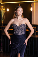 Abendkleid Lang Marineblau ABU6371