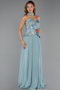 Abendkleid Lang Chiffon Minzgrün ABU6391