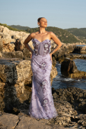 Abendkleid Lang Lila ABU6299