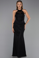 Abendkleid Lang Spitze Schwarz ABU6425
