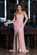 Standesamtkleid Lang Chiffon Puder ABU5791
