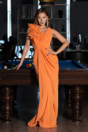 Abschlusskleid Lang Chiffon Orange ABU6354