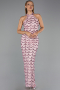 Abendkleid Lang Spitze Puder ABU6405