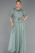 Abendkleid in Übergröße Lang Minzgrün ABU6489