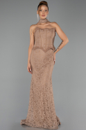 Abendkleid Lang Spitze Kupfer ABU6487