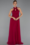 Abschlusskleid Lang Pflaume ABU3252