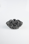 Abendtaschen Schwarz-Silber SH831