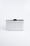 Abendtasche Laserschnitt Silber SH801