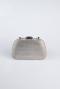 Abendtasche Gemustert Platin SH839