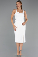 Partykleid Midi Weiß ABK2688