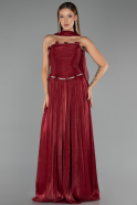 Abendkleid Lang Chiffon Weinrot ABU6322
