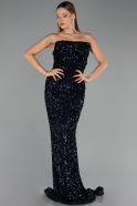 Abendkleid Lang Marineblau ABU6439