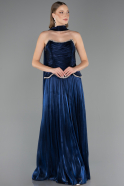 Abendkleid Lang Chiffon Marineblau ABU6570