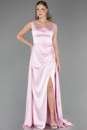 Abschlusskleid Lang Satin Puder ABU6572