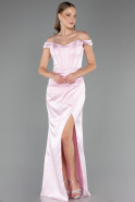 Abendkleid im Meerjungfrau-Stil Lang Satin Puder ABU6574