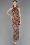 Abschlusskleid Lang Spitze Kupfer ABU6578