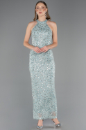 Abschlusskleid Lang Spitze Minzgrün ABU6578