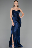 Abschlusskleid Lang Chiffon Marineblau ABU6580