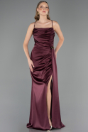 Abschlusskleid Lang Satin Kirschrot ABU6584