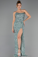 Abschlusskleid Lang Schuppig Minzgrün ABU6218