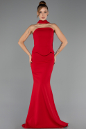 Abendkleid im Meerjungfrau-Stil Lang Rot ABU6575