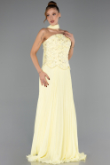 Abendkleid Lang Chiffon Gelb ABU6436
