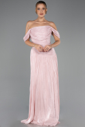 Abschlusskleid Lang Chiffon Puder ABU6602