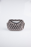 Abendtasche Leder Platin KC410