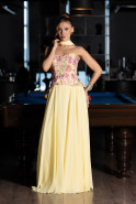Abendkleid Lang Chiffon Gelb ABU6391