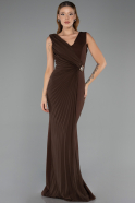 Abendkleid Lang Braun ABU6524