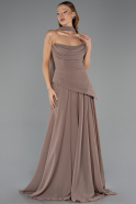 Abschlusskleid Lang Chiffon Cappuccino ABU5763