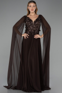 Abendkleid Lang Chiffon Braun ABU6566