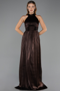 Abschlusskleid Lang Chiffon Braun ABU6428