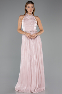 Abschlusskleid Lang Chiffon Puder ABU6614