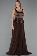 Abendkleid Lang Chiffon Braun ABU6568